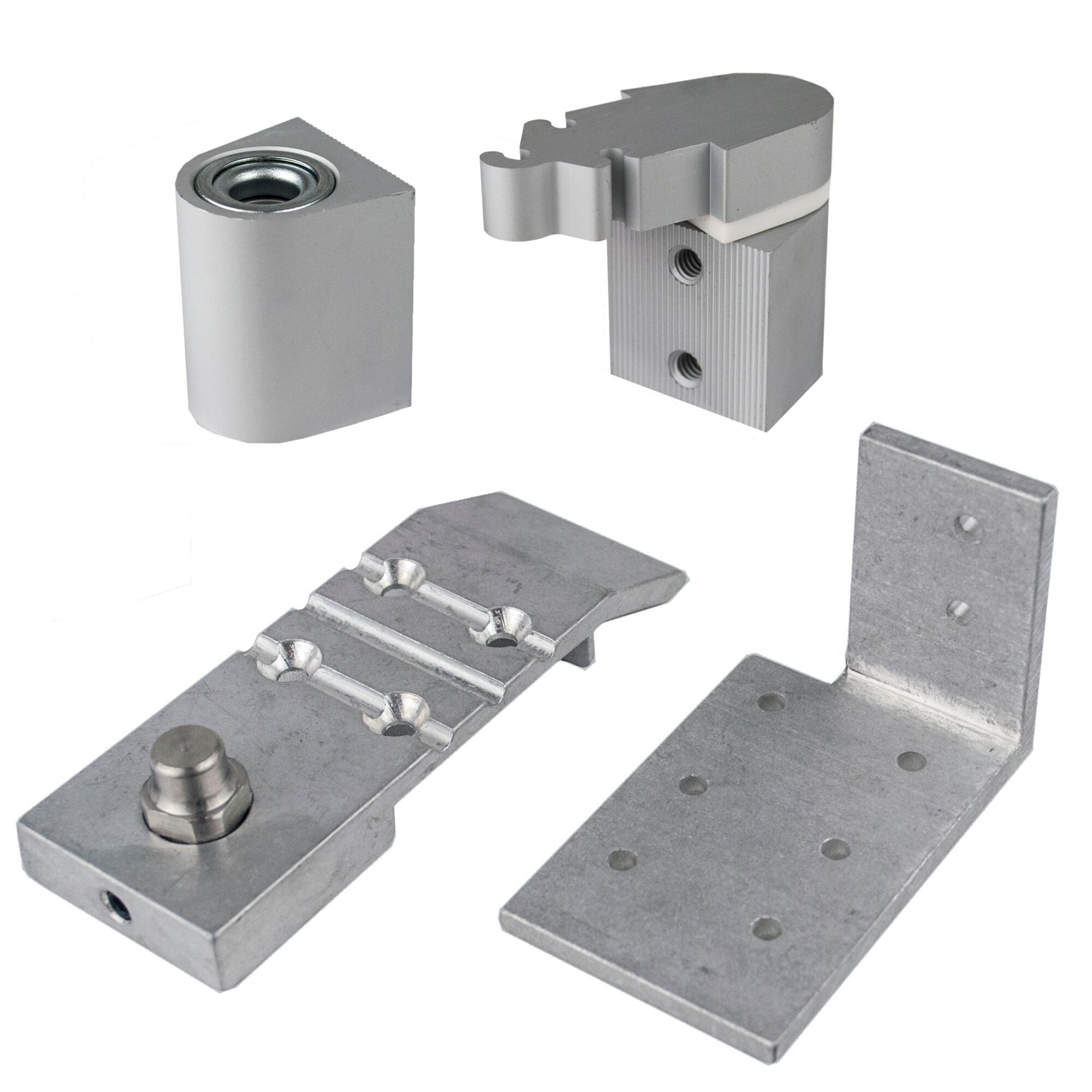 Global Door Controls Aldora Style Offset Door Pivot Hinge Set — 3/4in. Aluminum, Left Hand, For Adams Rite Type Storefront Door, Model# TH1116-LH-AL